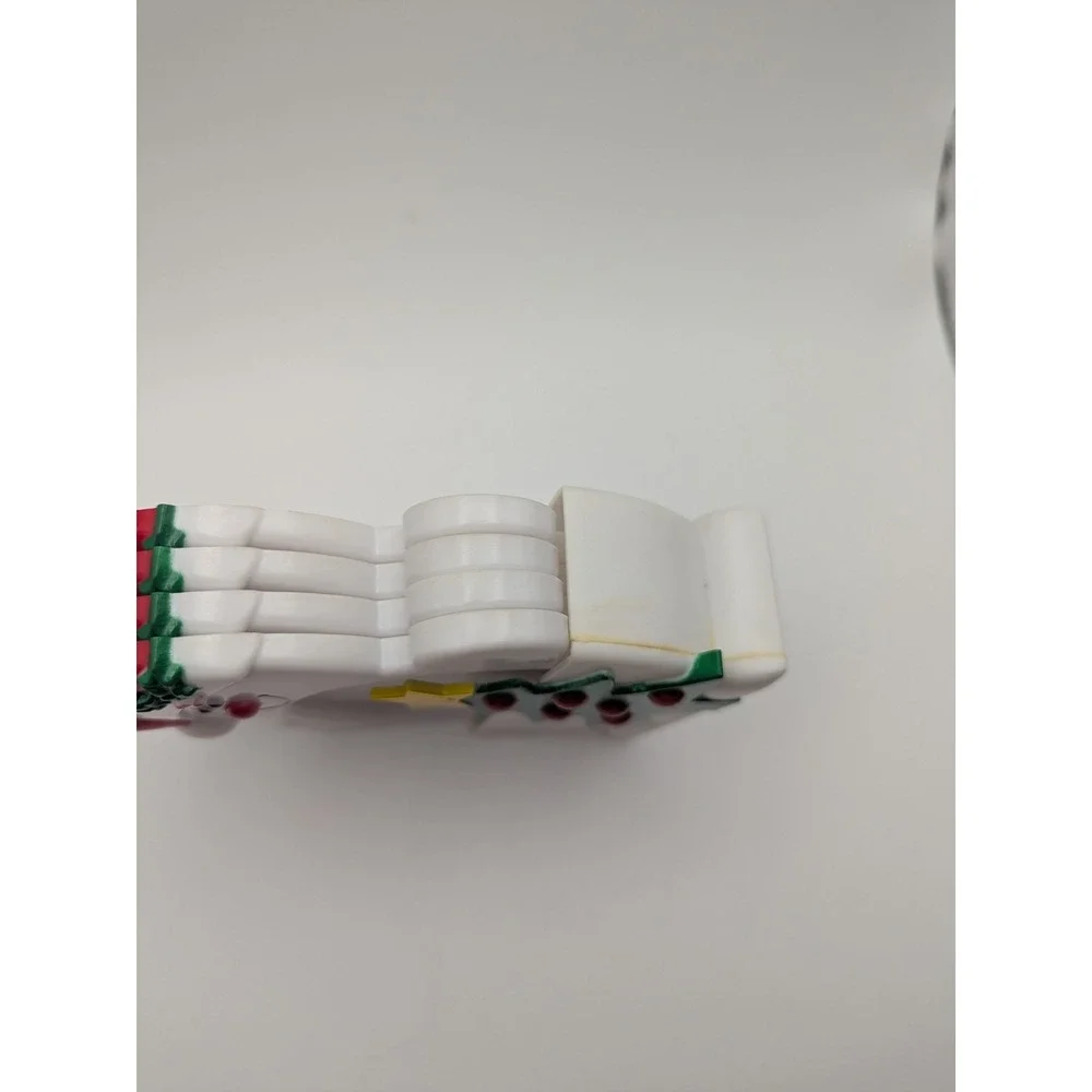 Vtg Set of 4 Plastic Snowman Christmas Coasters with Holder Holiday Decor‎
